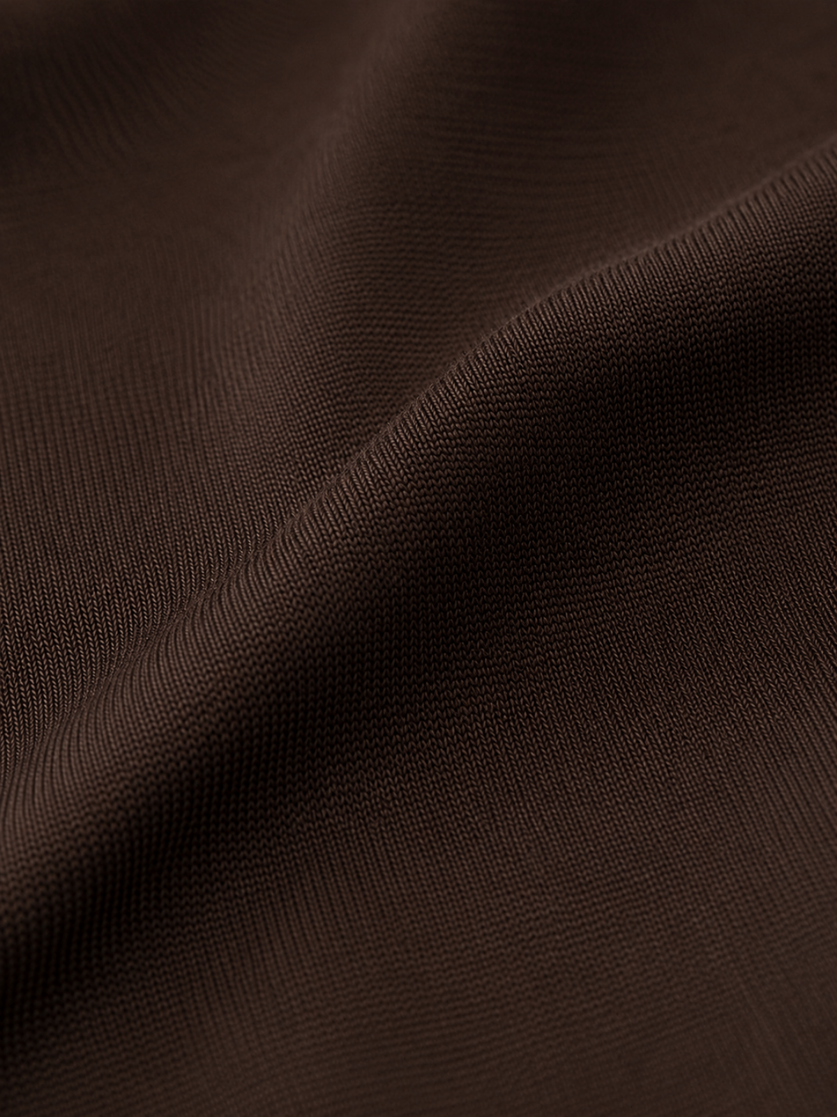 SILK COTTON POLO SHIRT BROWN