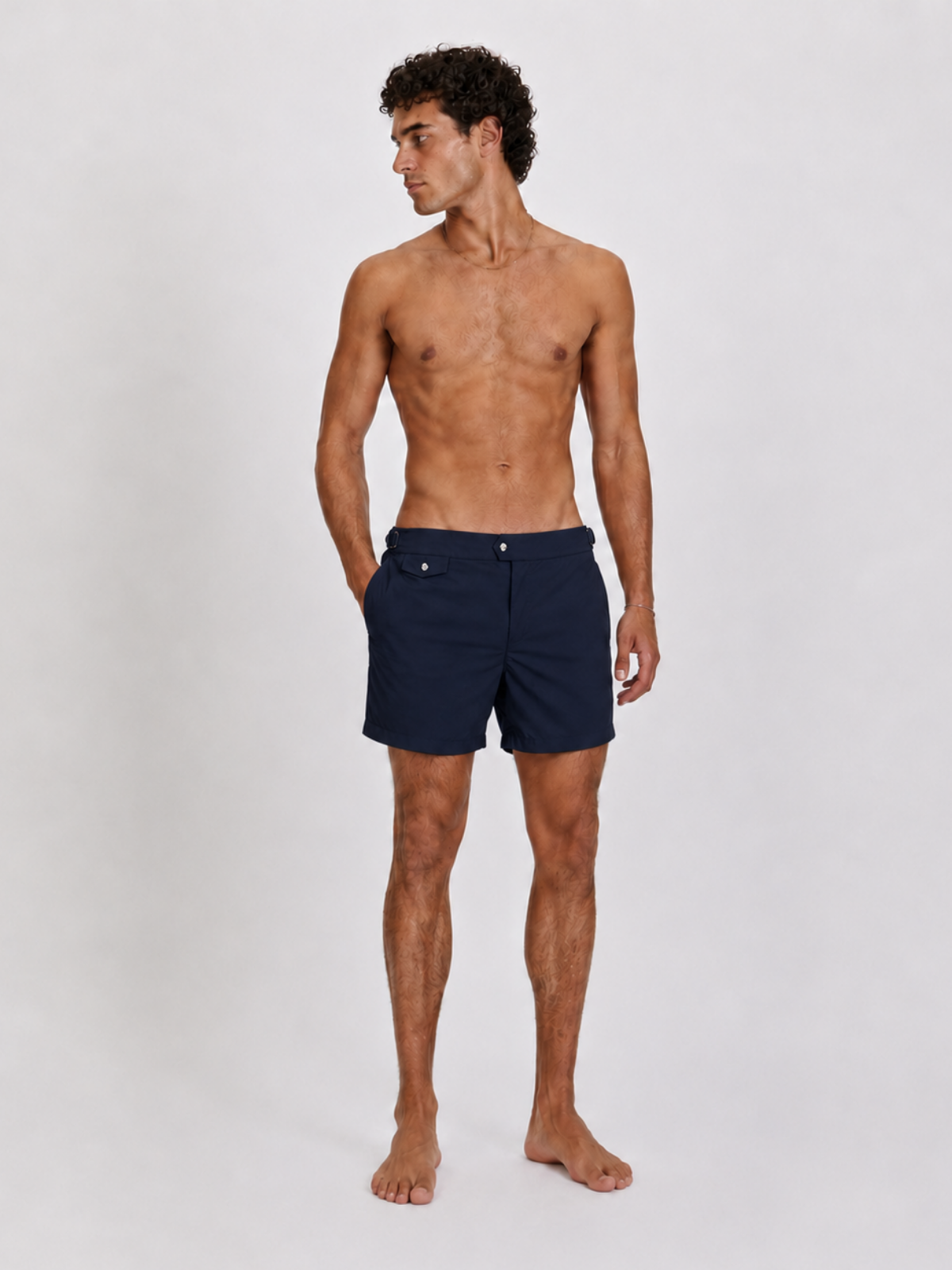 NAVY SEASIDE SWIM SHORT
