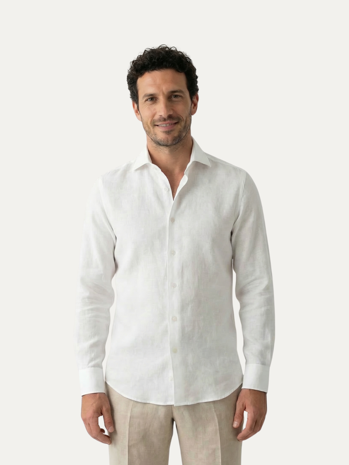 SIGNATURE LINEN SHIRT WHITE