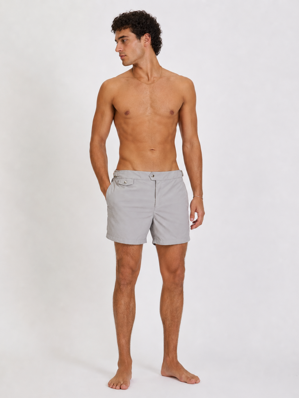 GREY SEASIDE SWIM SHORT