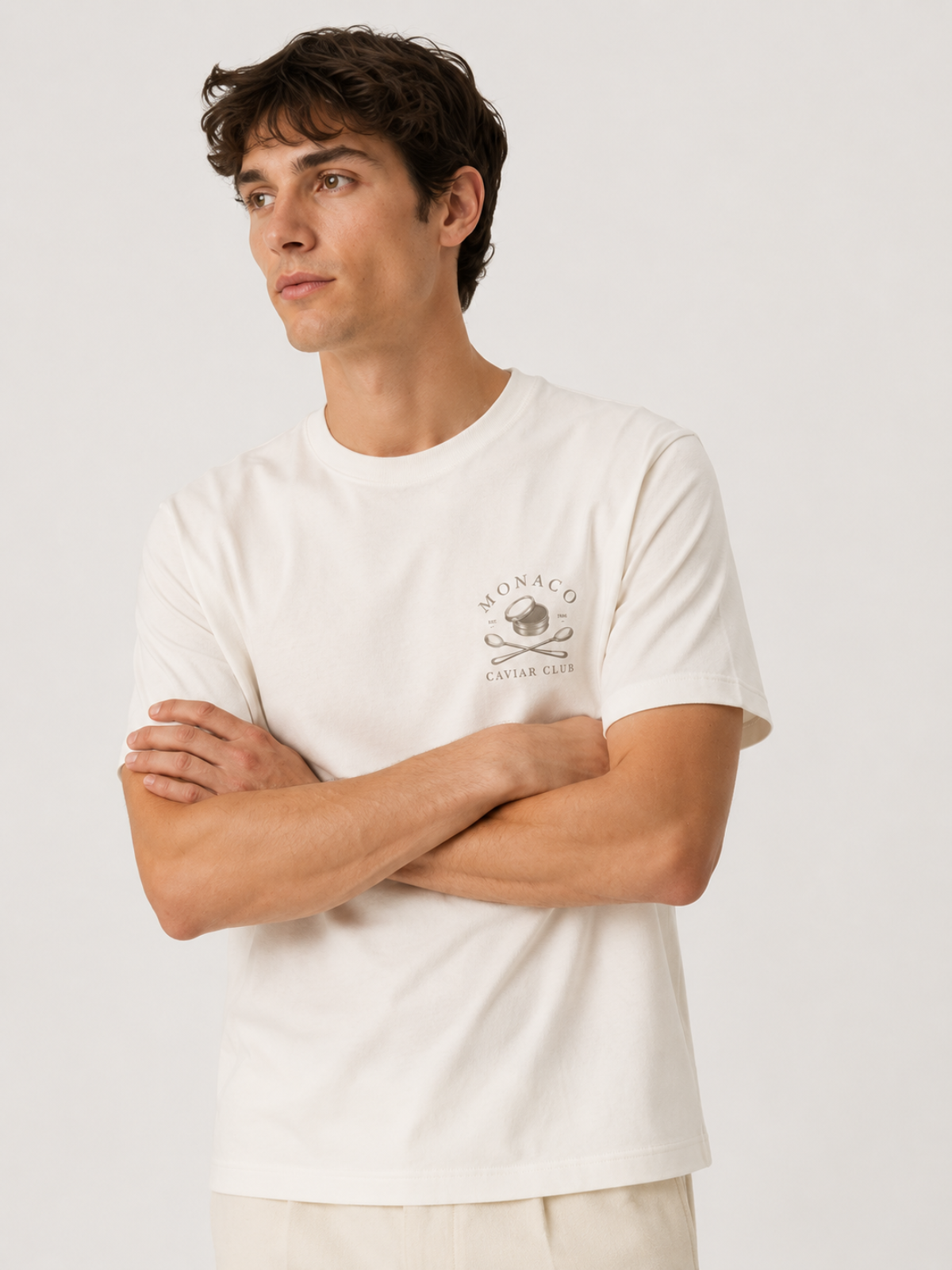 Caviar Club T-Shirt Cream