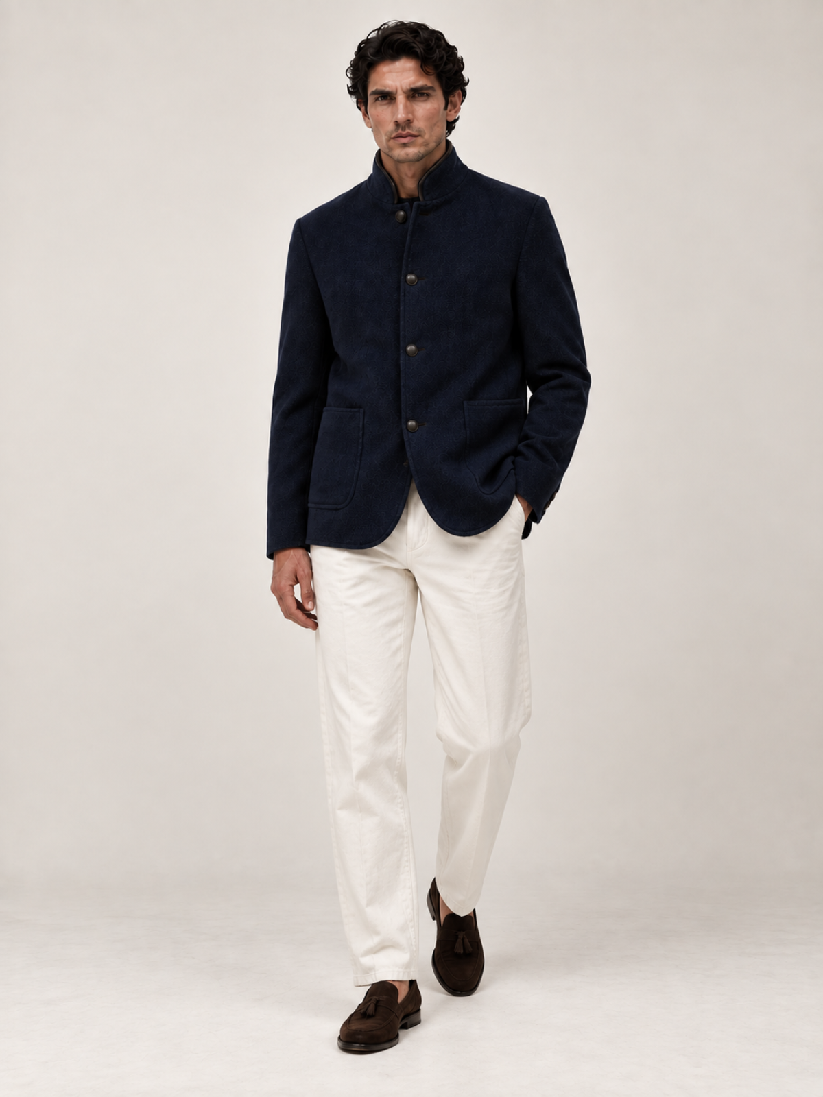 CASHMERE VENDÔME JACKET NAVY
