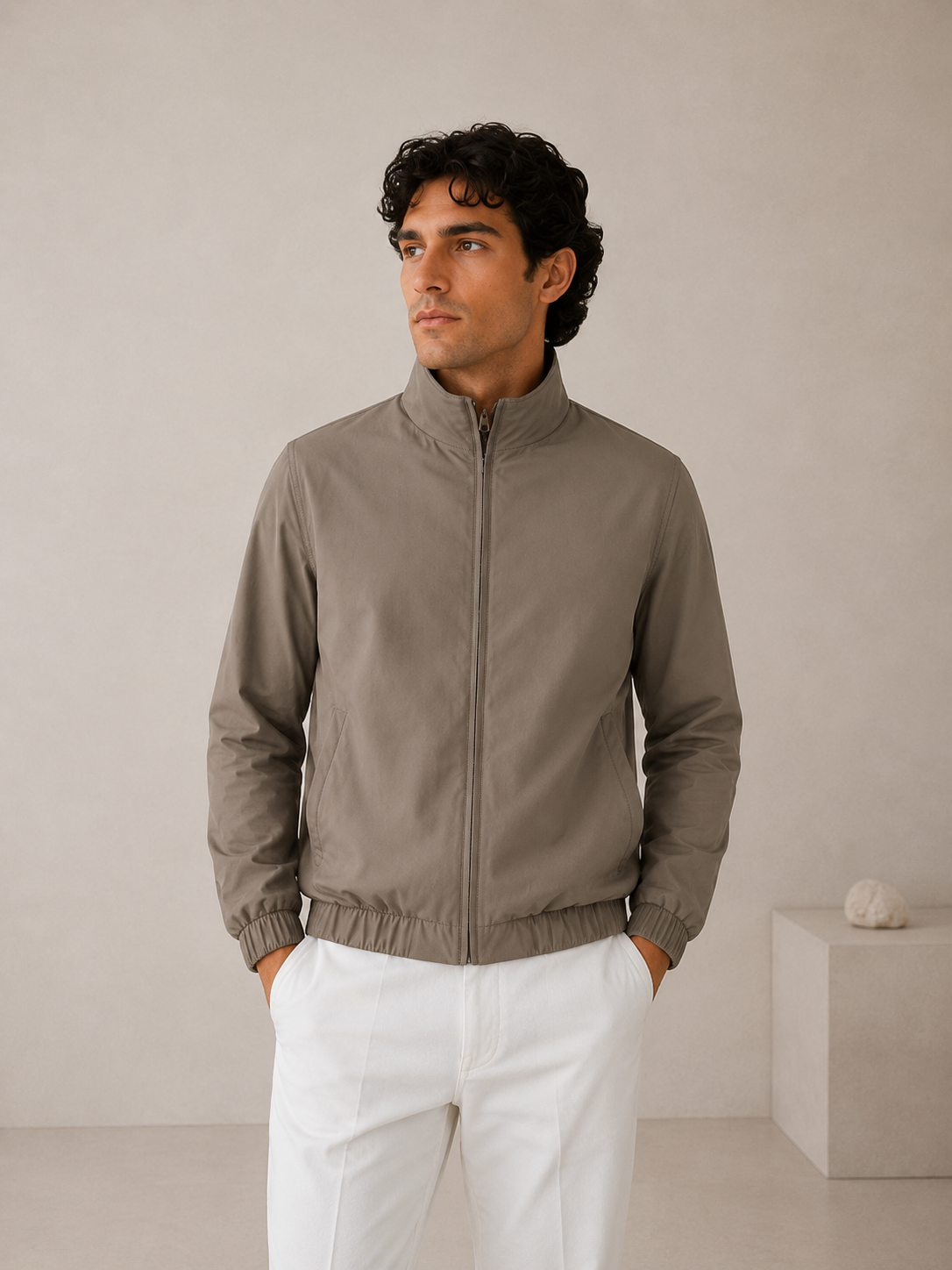 AUREL REVERSIBLE JACKET TAUPE