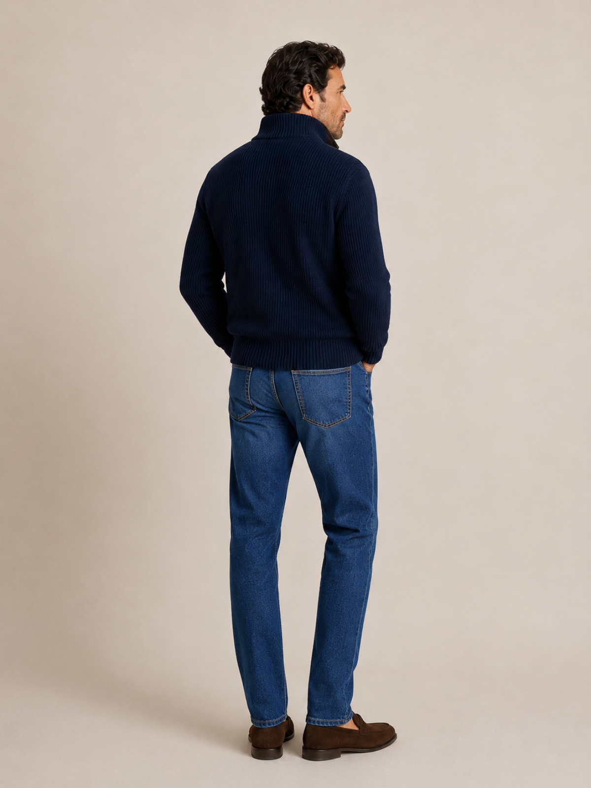 ELYSIAN FUR BLOUSON NAVY