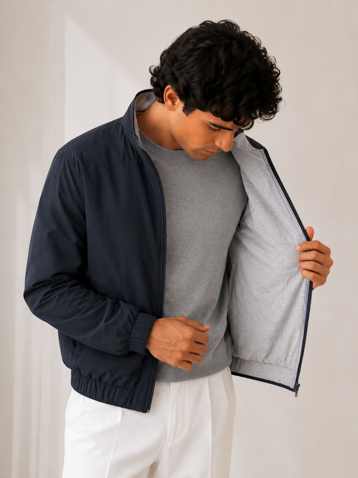 AUREL REVERSIBLE JACKET NAVY