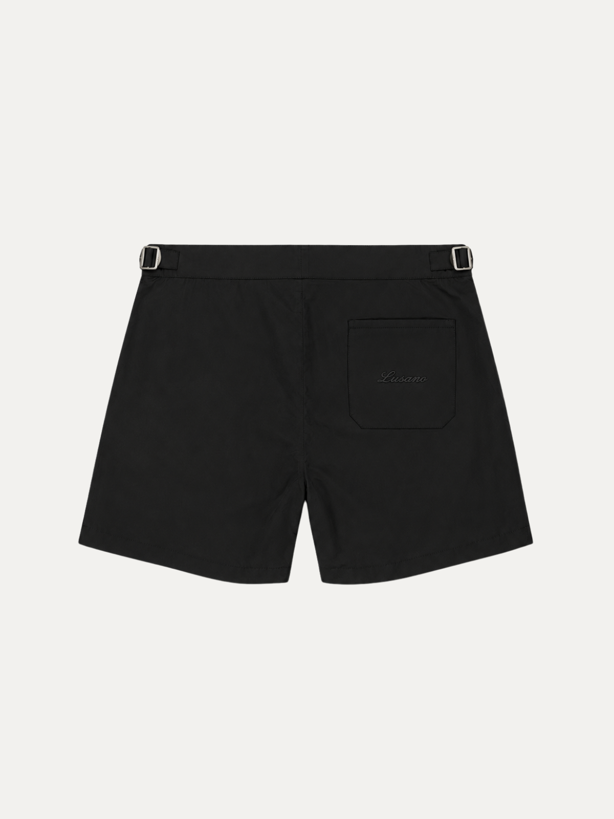 BLACK SEASIDE SWIM SHORT