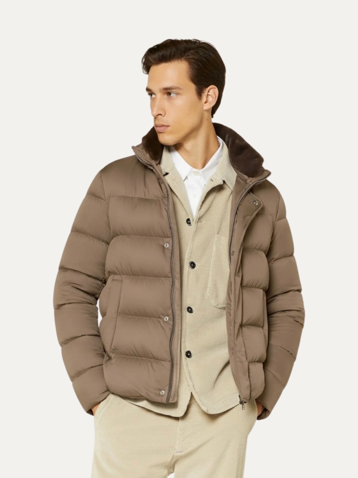 SAVOY FUR JACKET TAUPE