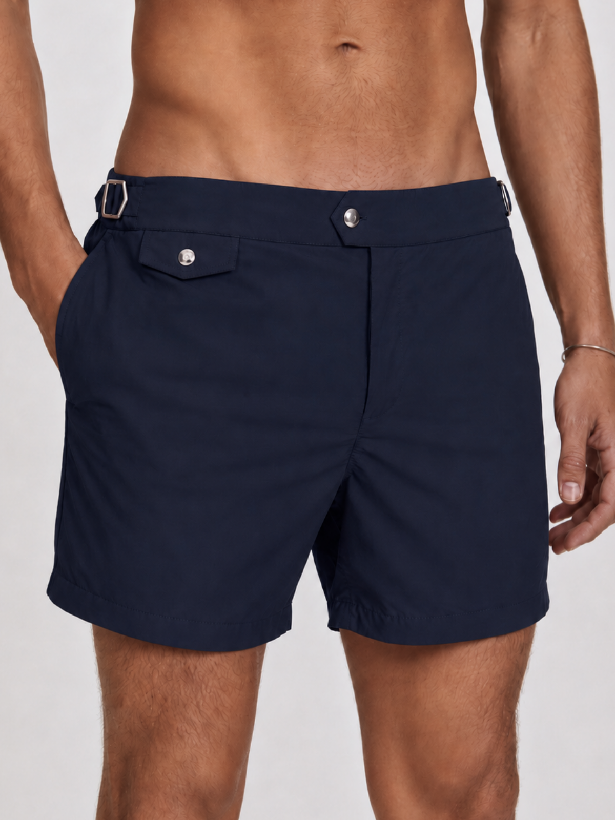 NAVY SEASIDE SWIM SHORT