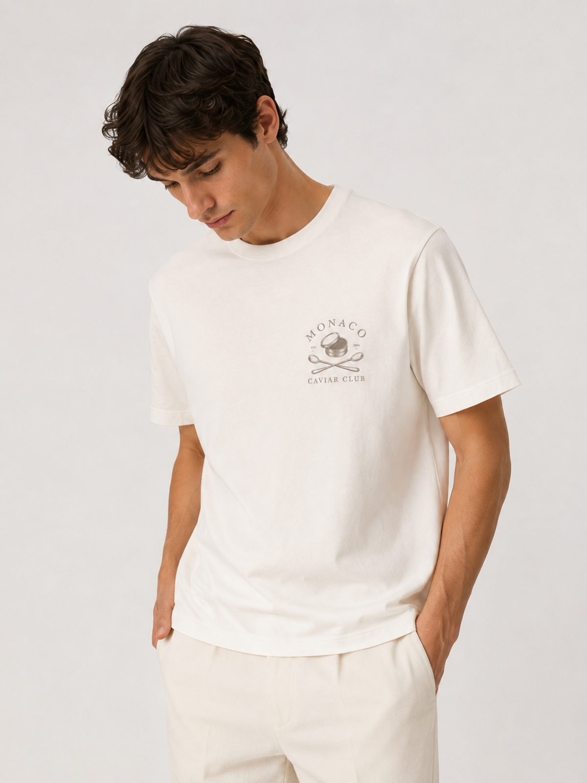 Caviar Club T-Shirt Cream