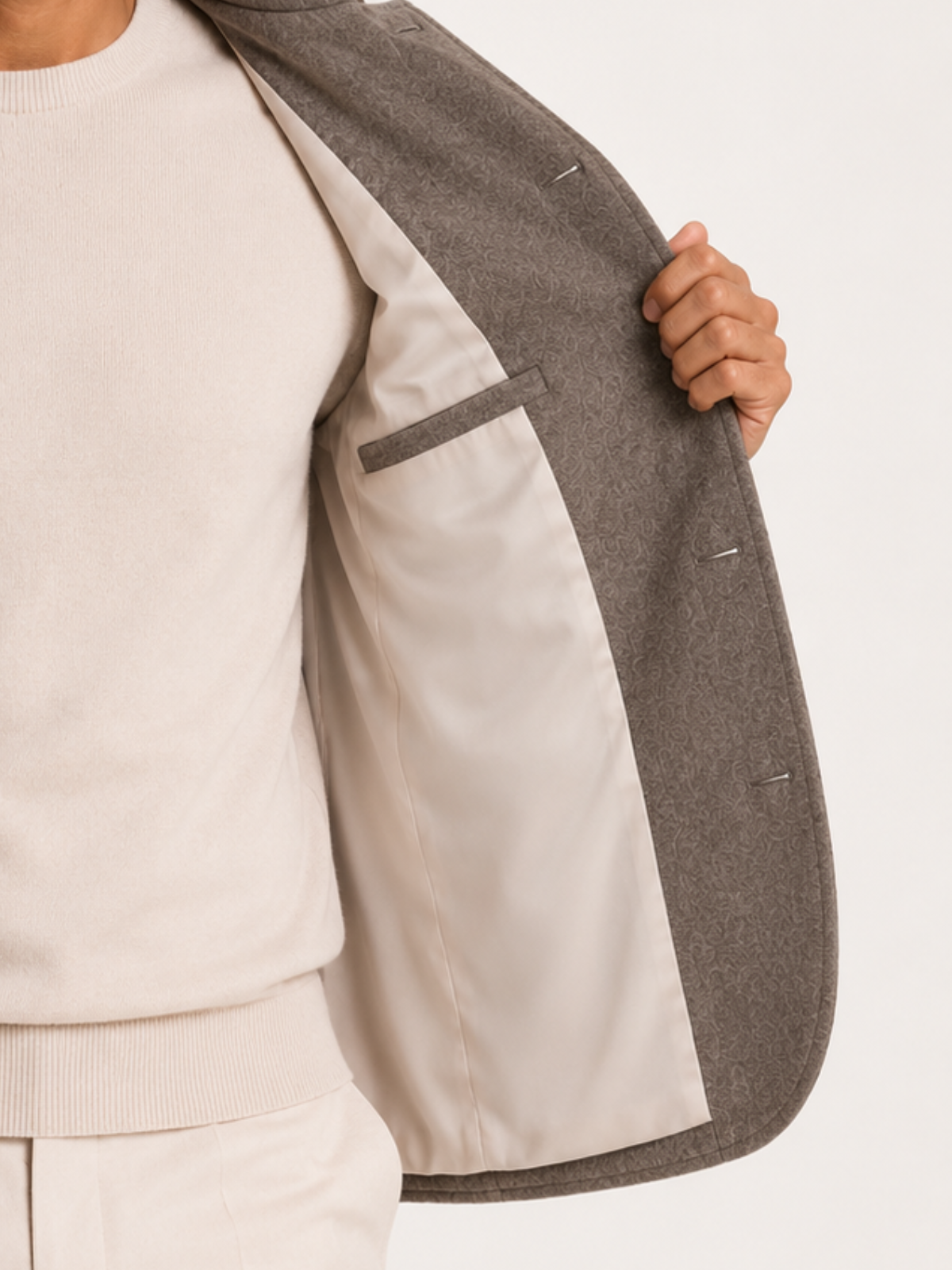 CASHMERE VENDÔME JACKET TAUPE