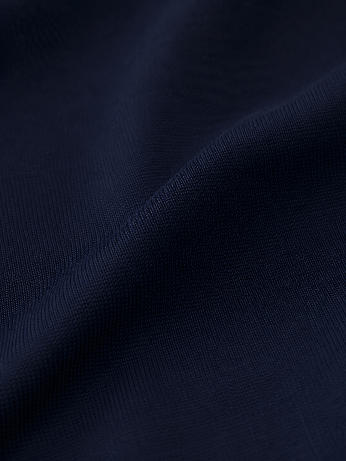 SILK COTTON POLO SHIRT NAVY