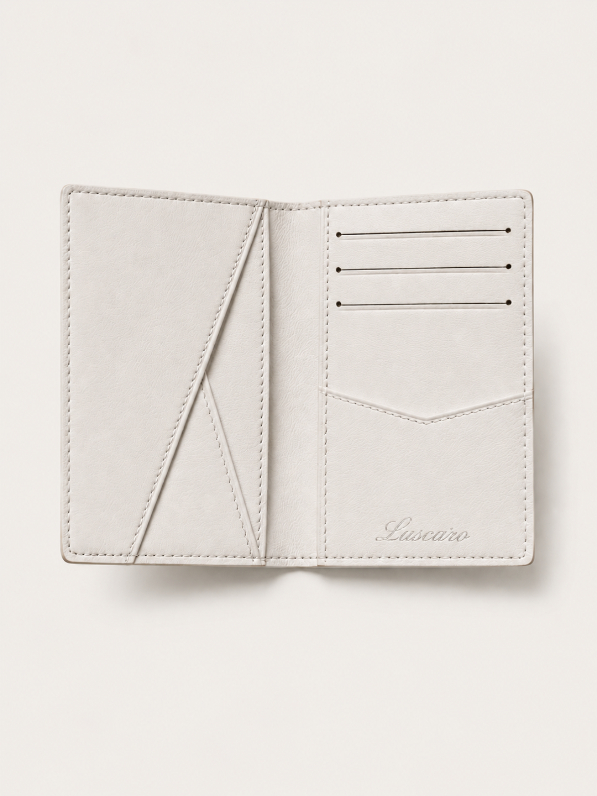 Crocodile Card Wallet Ivory