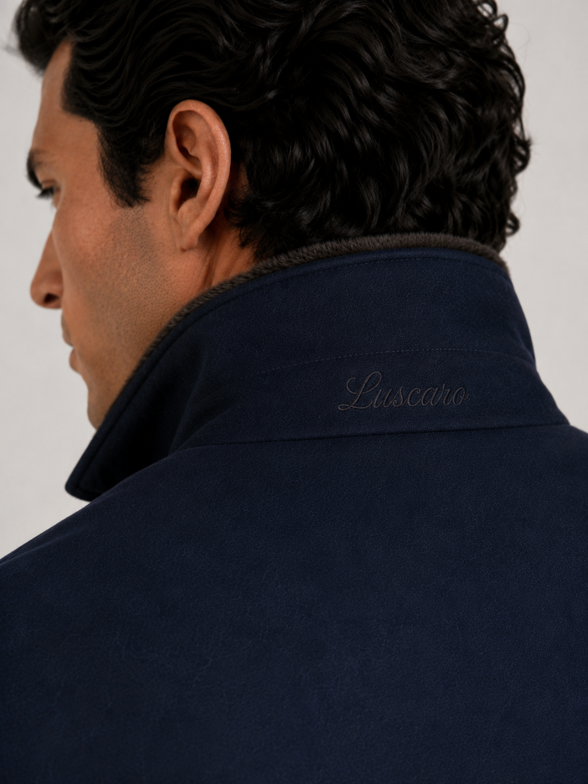 CASHMERE FUR VOYAGER JACKET NAVY